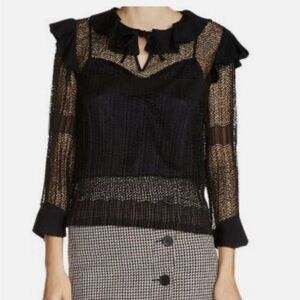 BNWT Maje Mesh Black Top 2 pieces
Size 1